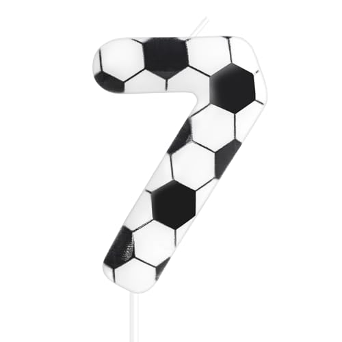 Zolunu Vela de Fútbol para Pastel de Cumpleaños Número 7 -