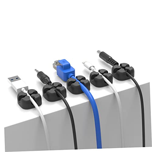 OSALADI 10pcs Organizador de Cables Clips para Ocultar y Gestionar Cables de Escritorio miniatura 4