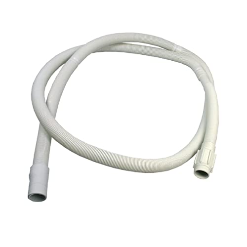 Bauknecht Whirlpool 481253029113 - Manguera de desagüe para lavadora, 2,28 m, boquilla recta/recta 22/24 mm de diámetro Airlux Amana Atlas Ignis Laden Privileg Ikea Prima