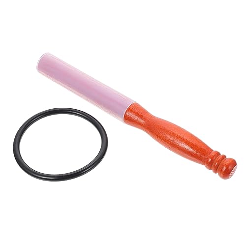 TOPPERFUN 1 セット ボウルスティック マレットスティック 仏槌 ボウルマレット ミュージックボウルスティック ブッダサウンドボウルロッド お椀アクセサリー 無垢材 Brown