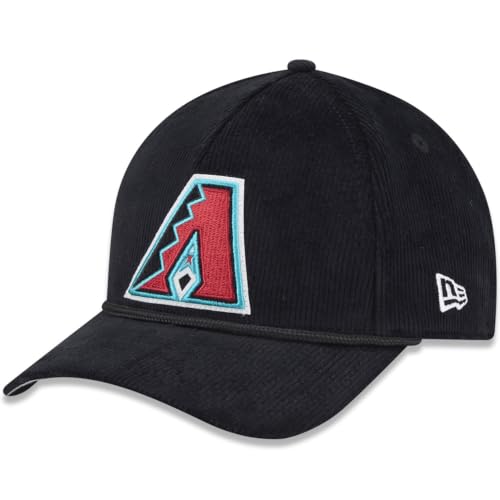 New Era Arizona Diamondbacks 9FORTY M-Crown Corduroy Snapback Cap, Adjustable Hat Black