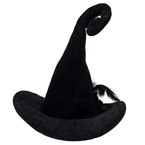 ulapithi Sombrero de Bruja de Halloween,Gorra en Punta Plegable de ala Ancha para Mujer | Accesorio de Fiesta de Sombrero de Bruja para Carnaval, Halloween, Navidad, Mascarada, Fiesta de cumpleaños Cover