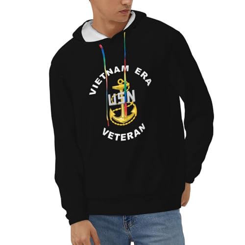 United States Navy Vietnam Era Veteran Hoodies Hooded Sweatshirts Casual Drawstring Hoody Pullover For Mens