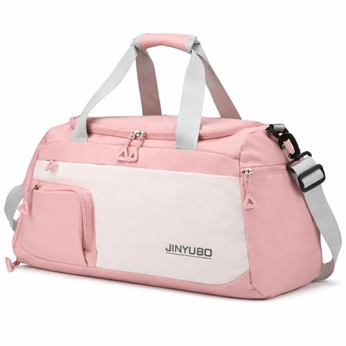 Bolsa Mala De Mão 10kg Viagem Academia Bordo Grande Avião Alça ajustável Área Seca Área Molhada (Rosa)