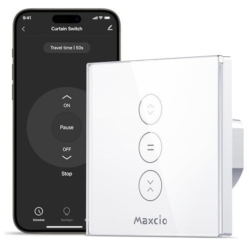 【LED Controlable】Alexa Interruptor Persiana, Maxcio Interruptor Wifi Compatible...