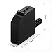 deleyCON 0,2m Telefon Adapter RJ11 Stecker 6P4C auf TAE-F Buchse Flachkabel Telefonadapter Adapterkabel Telefon Router Schwarz