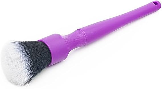 Detail Factory - Synthetic Detailing Brush Combo Kit - Ultra-Soft Synthetic Bristles, Scratch-Free, Instrument Panels, Emblems, One Long Handle + One Short Handle, Purple (2-Pack)