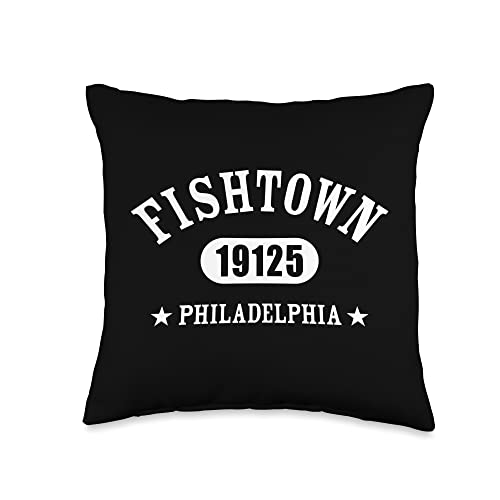 FISHTOWN Philadelphia PA 19125 Classic Athletic Design Throw Pillow