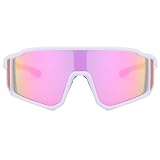 Long Keeper Okulary rowerowe, sportowe, okulary przeciwsłoneczne dla kobiet i mężczyzn, do jazdy na rowerze, MTB, okulary rowerowe, przezroczyste światło, UV400, okulary sportowe (biała oprawka