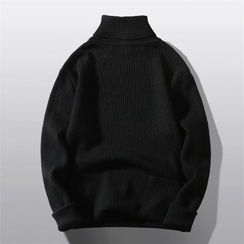 JEKE-DG Men's Turtleneck Ribbed Dress Pullover Knitted Henley Casual Sweater Solid Fashion Loose Fit Sweaters2