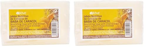 EJOVE, Limpiador facial - Jabon facial limpiador con baba de caracol natural - jabon facial para acne y puntos negros (Paquete de 2)