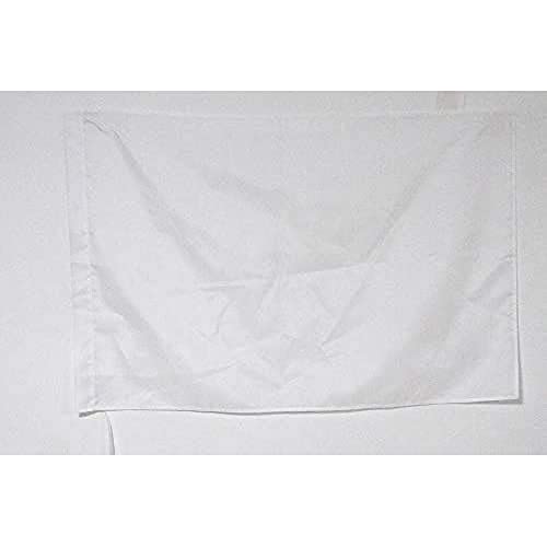 AZ FLAG - Drapeau course automobile blanc - 90x60 cm - Drapeau De Commissaire 100% Polyester Avec Fourreau et Cordelette - Pavillon 45 g