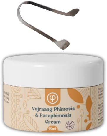Vajraang Phimose & Paraphimose Creme | Schnelle Ergebnisse | nichtsteroidal 100% Natürlich / 60ml / Glättet und erweicht die Vorhaut | Hilft beim leichten Gleiten der Vorhaut