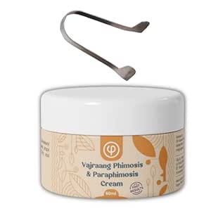 Vajraang Phimose & Paraphimose Creme | Schnelle Ergebnisse | nichtsteroidal 100% Natürlich / 60ml / Glättet und erweicht die Vorhaut | Hilft beim leichten Gleiten der Vorhaut