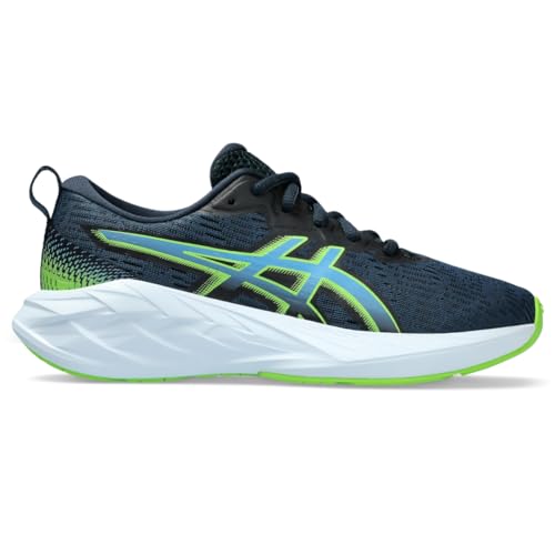 ASICS Tênis de corrida infantil NOVABLAST 4 Grade Escolar, Azul francês/paisagem aquática, 5.5 Big Kid