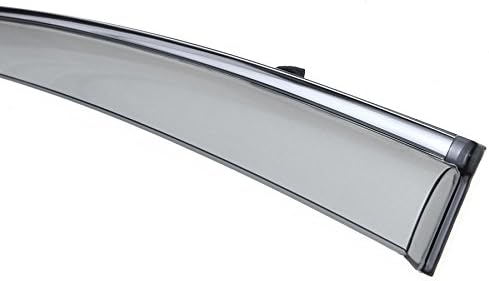 WellVisors Window Visors Wind Deflectors Compatible with Mazda 2014-2017 Mazda 6 with with Chrome Trim Rain Guards 3-847MZ009