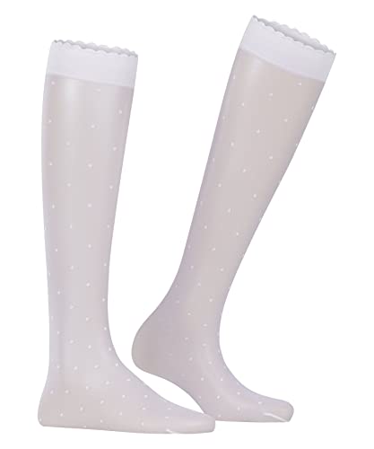 Image of FALKE Women's Dot 15 Denier Knee-High Socks, Patterned Stockings, Casual and Dress, Ultra Sheer Fine Mesh, Nylon