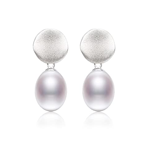 Boucles d'oreilles perles givrées rondes anti-ternissement pour oreilles sensibles