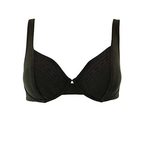 Haut de maillot à armatures Janine Robin résolvant le besoin de maintien chic en dentelle noire