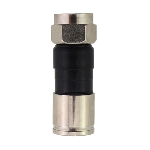 20 conectores coaxiales RG6 negros resistentes al clima miniatura 4