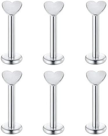 New 2026 60Pcs/Lot Surgical Steel Lip Labret Piercing Rings Tragus Earrings Internal Thread Screw-Fit Body Jewelry Vacuum Plate Fashion Trendy Accessories Creative Gift