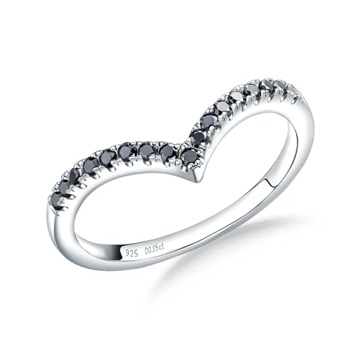 Crisss Cross Ring, Moissanite Wedding Band, 14K Gold Plated Sterling Silver Wedding Rings for Women Stackable Bezel/Curve/Wishbone Eternity Ring for Her, Size 6-10