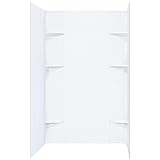 Mustee 260WHT Durawall Shower Wall Surround Side and Back Panels, One Size, White
