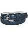 CTM Women's Leather 1 1/8 Inch Dress Belt, M, Navy