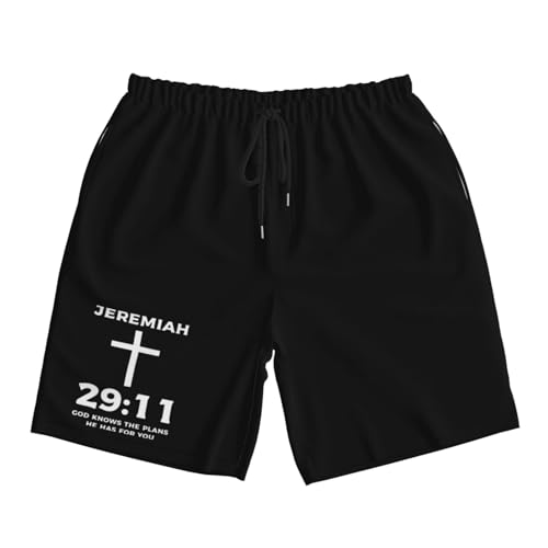 Jeremiah 29 11 Bible Verse Jesus Men's Quick-Dry Board Shorts 7