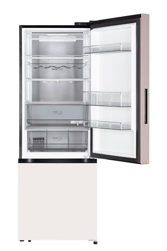 Image of LG 340 L, 2 Star,Frost Free, Smart Inverter, Double Door Bottom Freezer Refrigerator with Wi-Fi Convertible, DoorCooling+ (GLB3426BFPT,Pink Tango, Express Freeze, Full Wine Rack, 2026 Model)