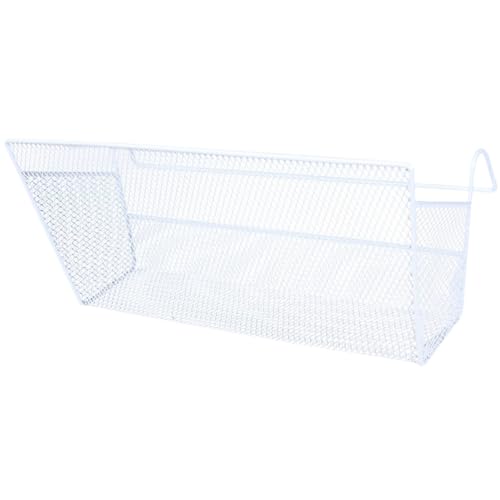 Riblind ベッドサイドポケット 吊り下げ 収納ラック 小物入れ メッシュバスケット ソファ横 リモコン収納 スマホ収納 省スペース 整理整頓 ホワイト