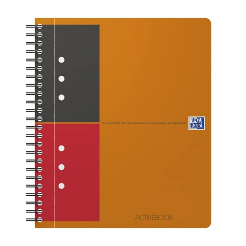 Cahier OXFORD ACTIVEBOOK A5 80F à spirale avec feuilles lignées robustes