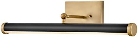 Hinkley Regis Medium Integrated LED Accent Light, Rotates, On/Off Switch, Install Vertical/Horizontal, Heritage Brass with Black Accent