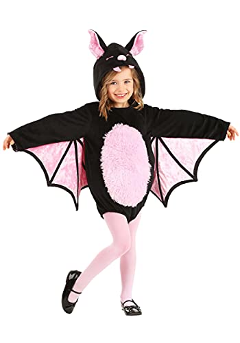 Disfraz de murciélago vampiro rosa para niño pequeño con alas y capucha miniatura 2