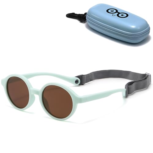 Musivon Baby Sonnenbrillen,0-2.5 Jahre Polarisierte Kinder Sonnenbrille mit mit Riemen Verstellbar für Jungen Mädchen Kleinkinder (Grün)