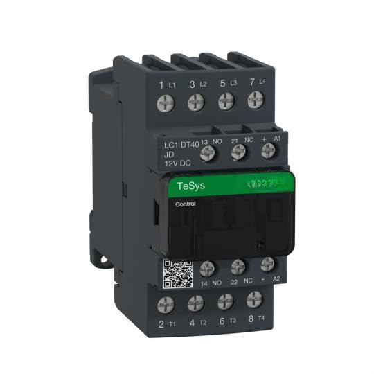 Contacteur CC LC1DT40JD Schneider 4 pôles 4NO 40A 12V pour circuits de puissance