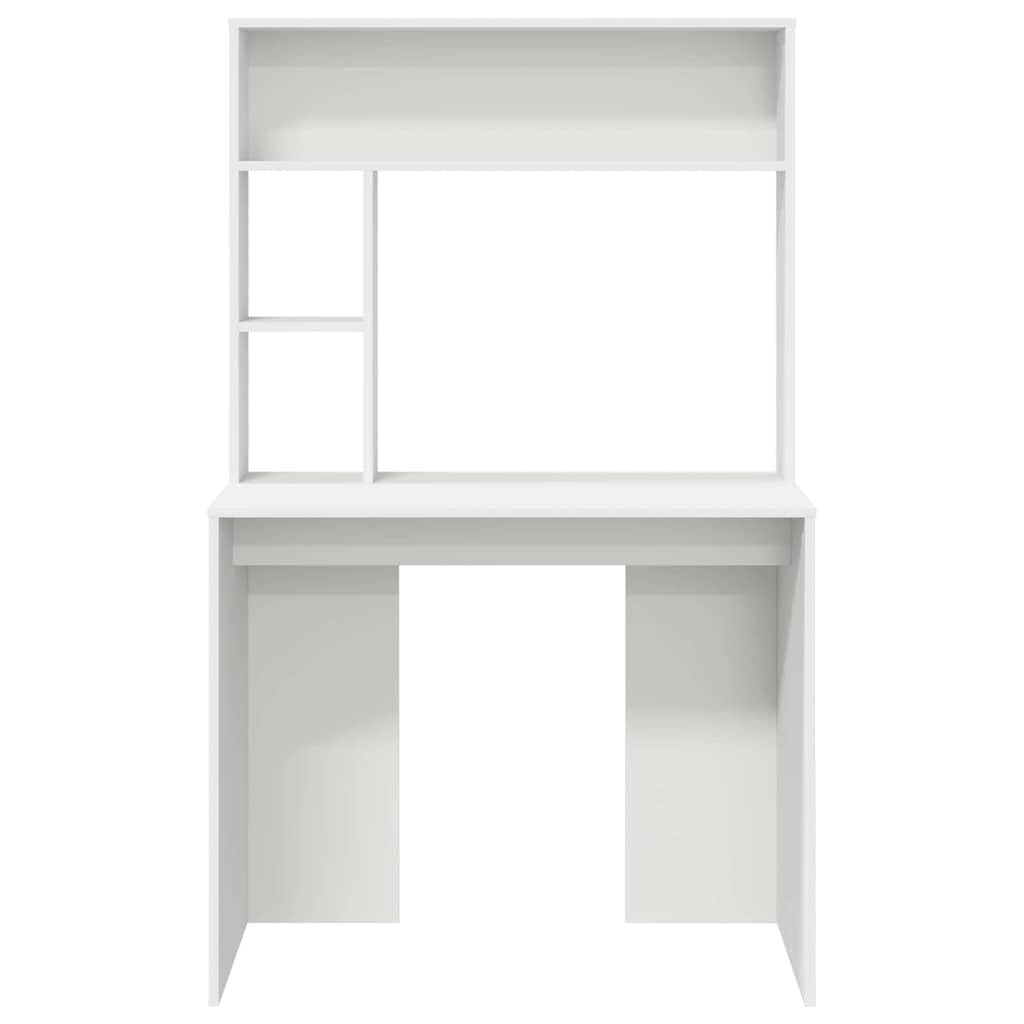 vidaXL Escritorio con Estante 91 x 50 x 149 cm Madera de ingeniería, Sala, Escritorio Moderno, Compacto, Mesa de Estudio, Espacio Duradero, Funcional y Estiloso