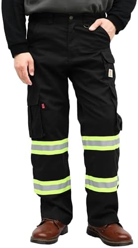BOCOMAL FR Cargo Pants Hi-Vis Reflective Midweight Water/Stain Resistant