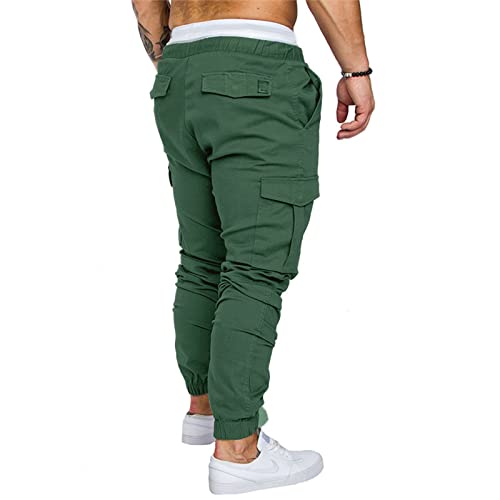 Ymosrh Khaki Cargo Pants for Men Jeans Solid Color Ripped Holes Frayed Gradient Washed Trousers Slim Fit Chinos4