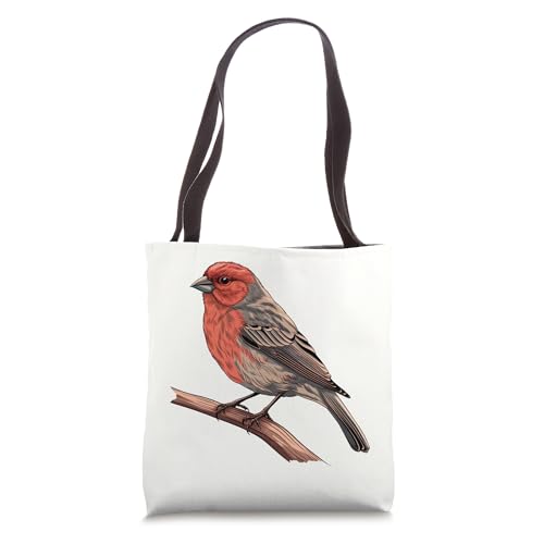 House finch bird lover illustration Tote Bag