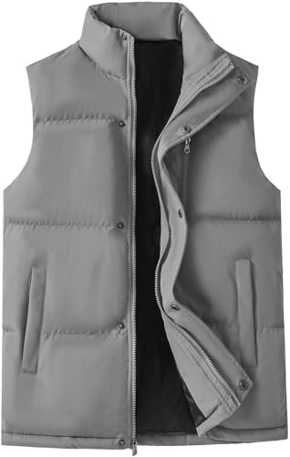 XinYangNi men's winter padded vest with fleece lining