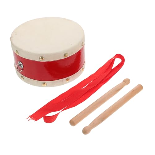 Garneck Hand Drum for Double Sided Percussion Instrument with Sticks for Preschool Musical Education and Performances Authentic Sheepskin Sturdy Design