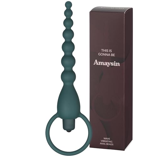 Amaysin Analkugeln - Vibrierende Silikon Anal Beads - Analkette für Frauen, Männer und Paare - Spritzwasserdicht Anal Kugeln Sexpielzeug - Analvibratoren frau Anfänger - Schmaler Analperlen
