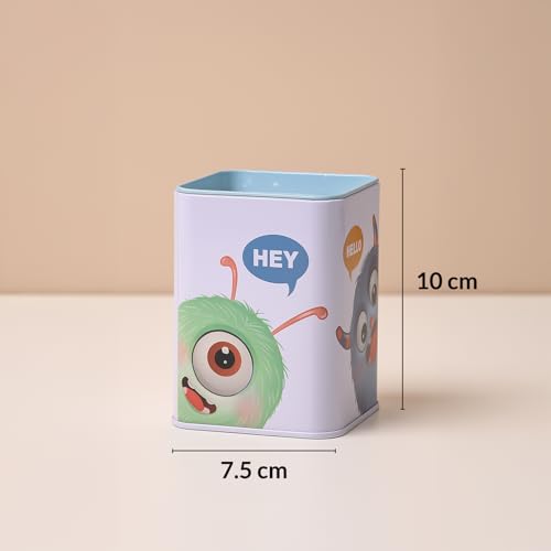 Image of Market99 Square Money Bank | Multi-Color Tin Coin Bank with Glossy Finish & Animal Face Print | Cute & Durable Piggy Bank for Kids & Adults | Ideal for Coin Saving at Home, Desk & Gifting Use