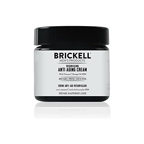 Brickell Men's Products Resurfacing Anti-Aging Face Cream For Men, Natural and Organic Face Moisturizer, Vitamin C Cream For Wrinkles, 2 Ounce, Unscented Cover