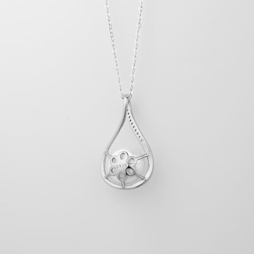 Freshwater Cultured Pearl Pendant Necklace 925 Sterling Silver Jewelry for Women 16-18 inch4