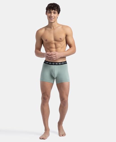 Image of Jockey NY16 Men's Super Combed Cotton Elastane Stretch Solid Trunk with Ultrasoft Waistband (Colors & Prints May Vary)