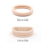 HOYOLS Soft & Stretch 1.6 Inch Elastic Hair Ties Large Nylon Fabric Ponytail Holder Bands for Thick Heavy Curly Hair, No Slip No Damage Seamless Scrunchies Headbands 50 Pcs (Light Blonde) - Image 3