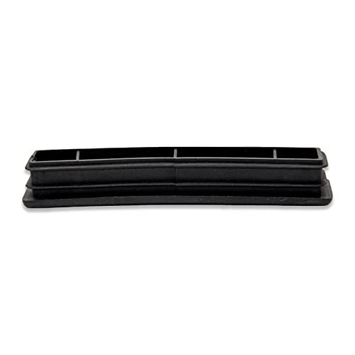 Image of Flyshop 8 Pack Black Chair Glide Inserts Plastic Plugs Rectangle Pipe Tubing End Caps 20 x 100 mm, 13 /16 inch x 4 inch