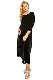 Jostar Women's Stretchy Long Dress QS Medium Black
